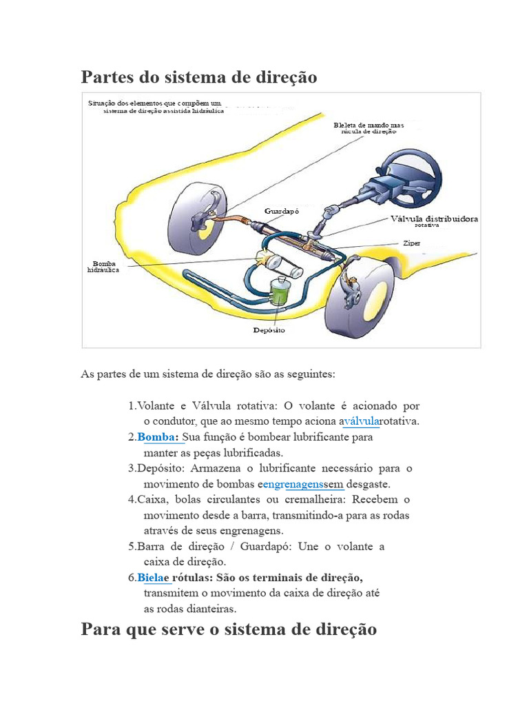 Partes Do Sistema de Direção | PDF