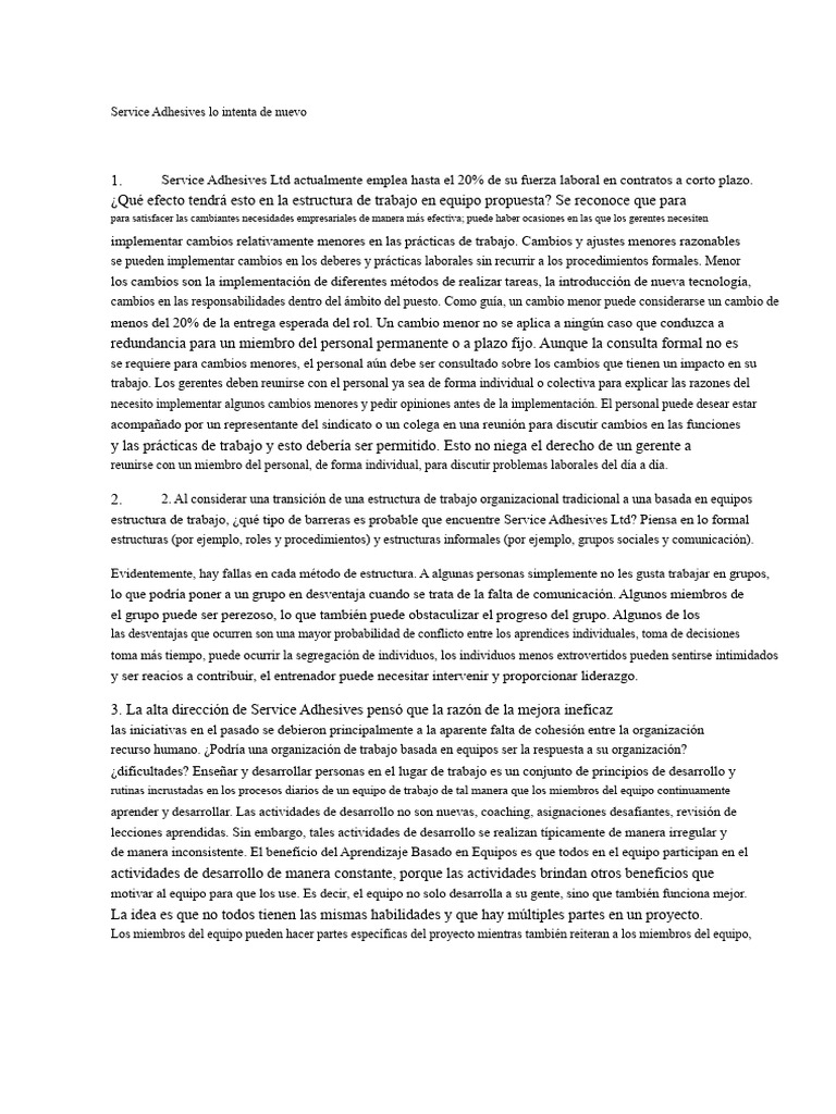 Service Adhesives Lo Intenta de Nuevo | PDF | Empoderamiento | Toma de ...