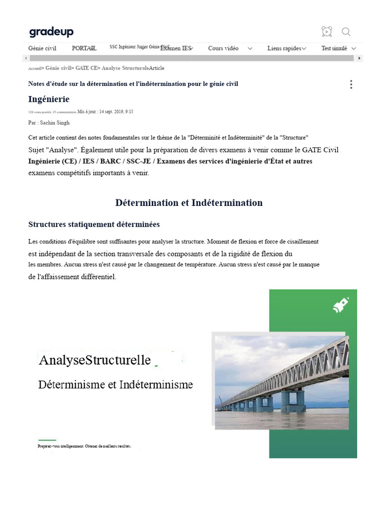 Déterminité et Indéterminité en Génie Civil | PDF | Treillis ...