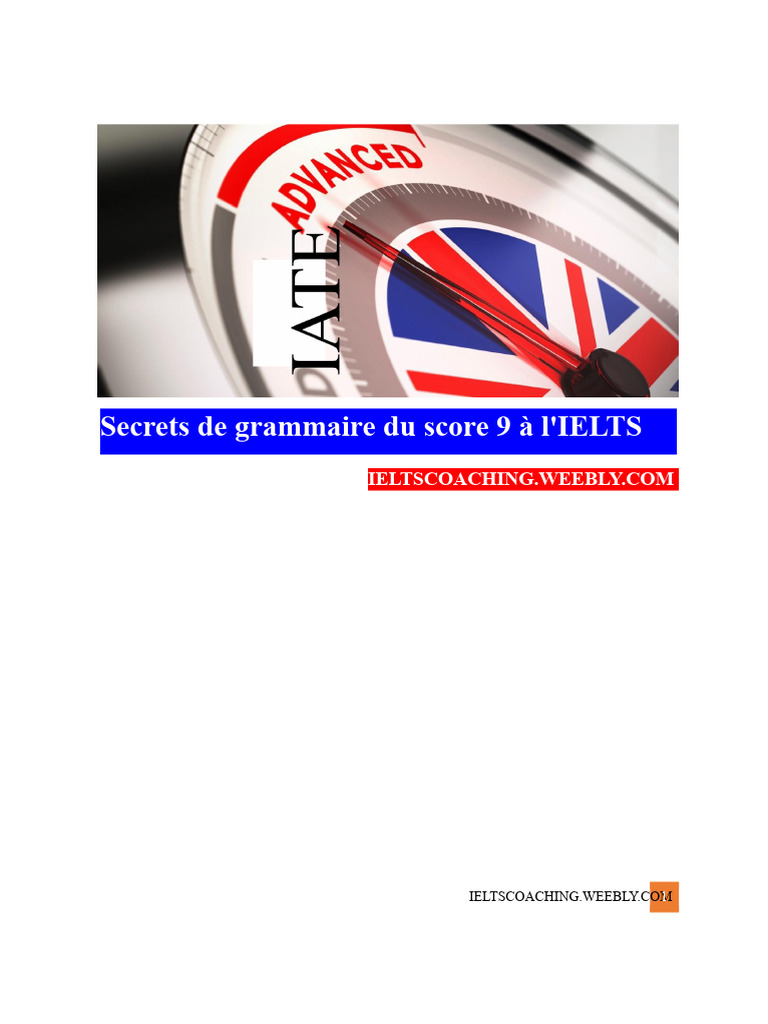 Grammaire IELTS : Atteindre le score 9 | PDF | Coût de la vie | Langue ...