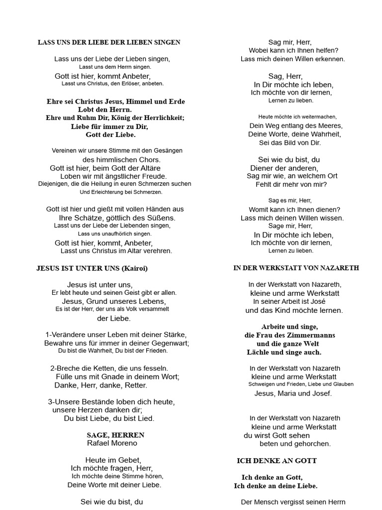 Liebeslieder Auf Deutsch Mit Text