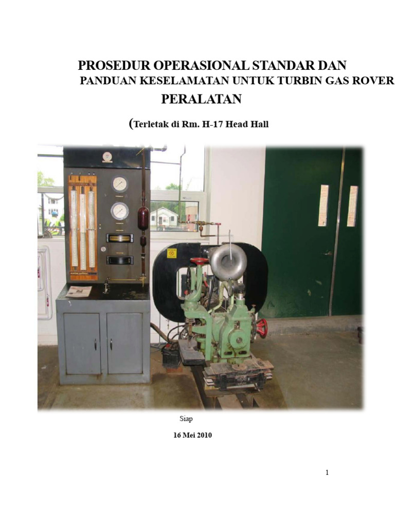 SOP dan Keselamatan Turbin Gas Rover | PDF