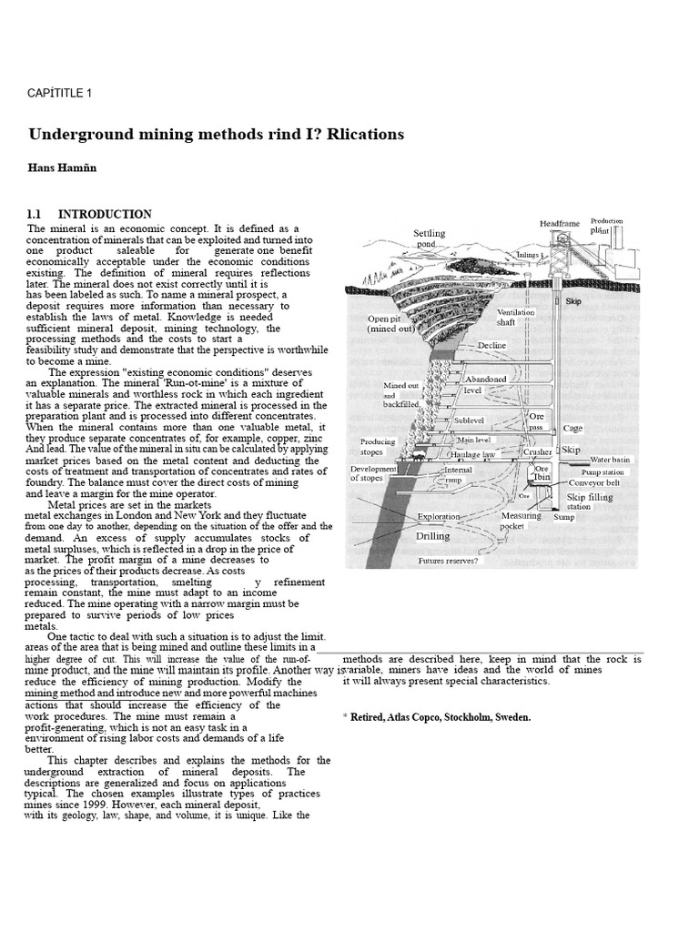 Underground Mining Methods Explained | PDF | Mining