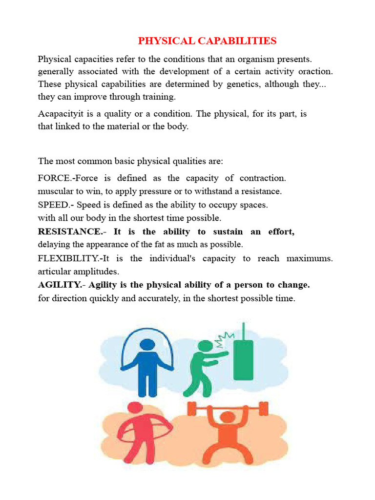 Understanding Physical Capabilities | PDF