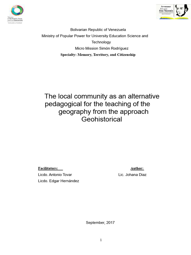 Final Degree Project MMSR | PDF | Pedagogy | Geography