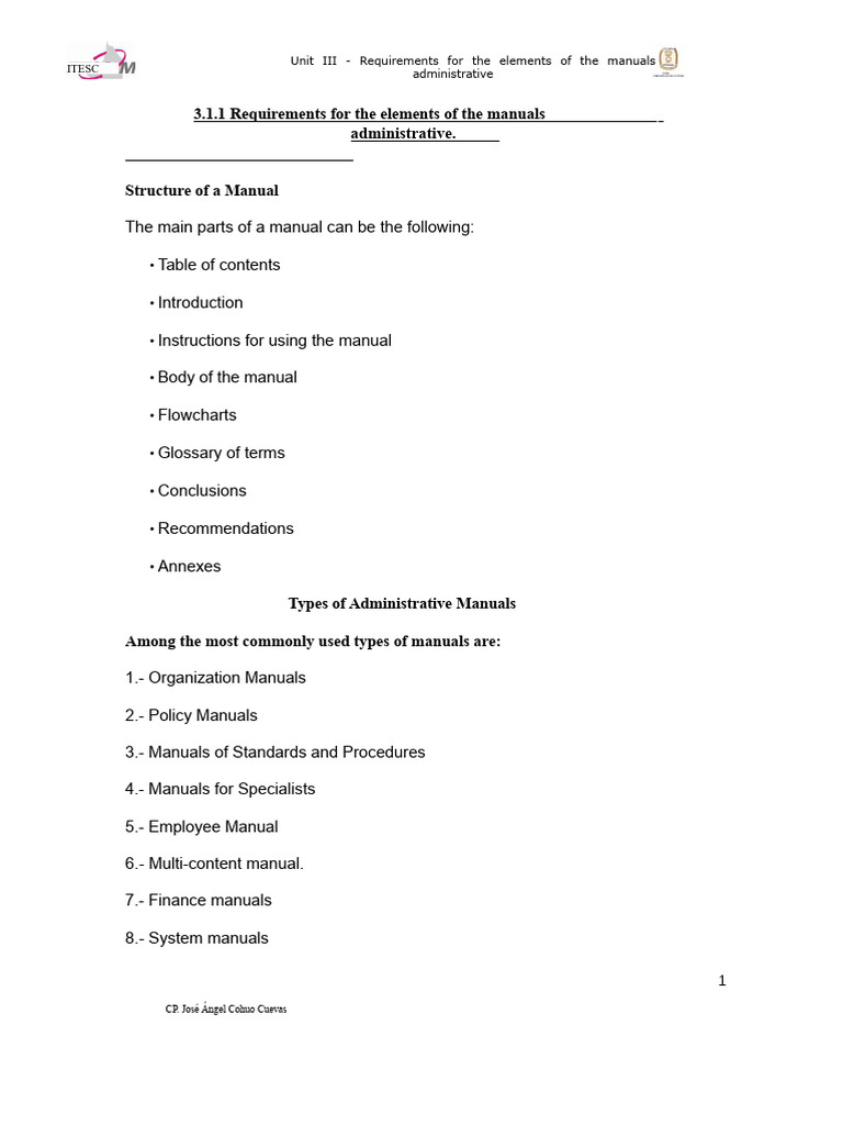 Administrative Manual Structure Guide | PDF | Information | Hierarchy
