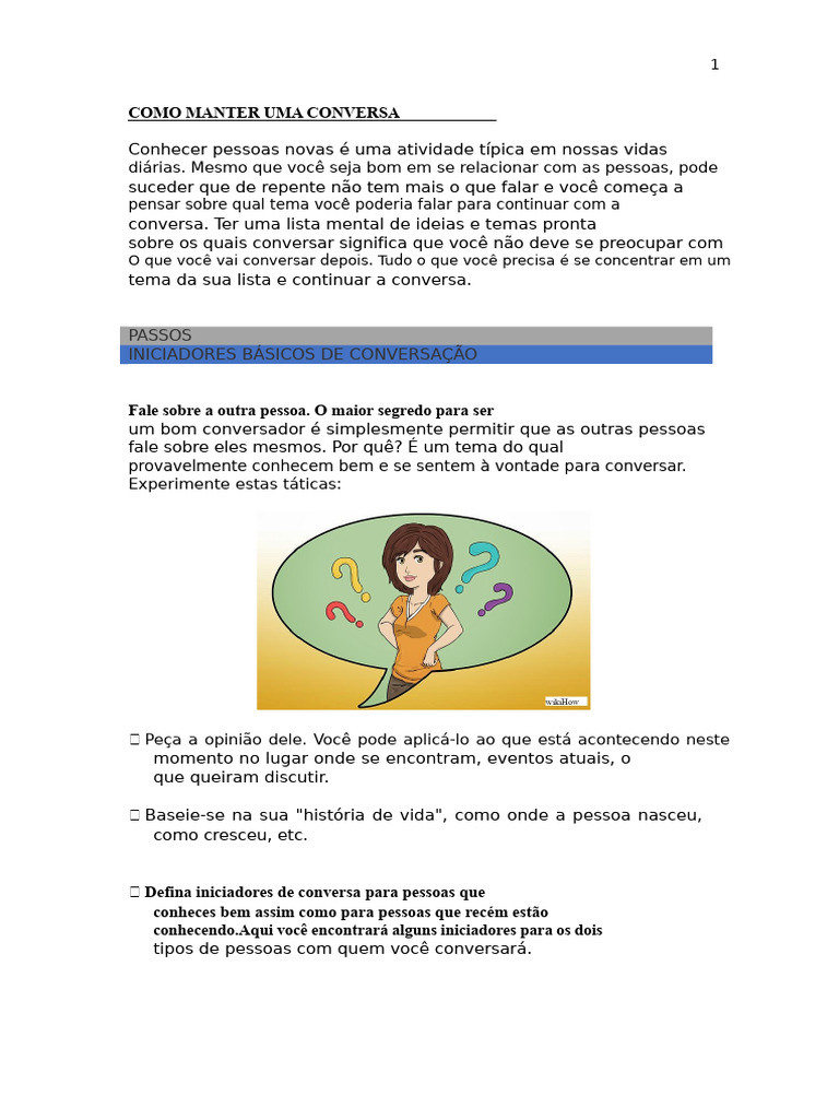 Como Manter uma Conversa | PDF | Tempo | Família
