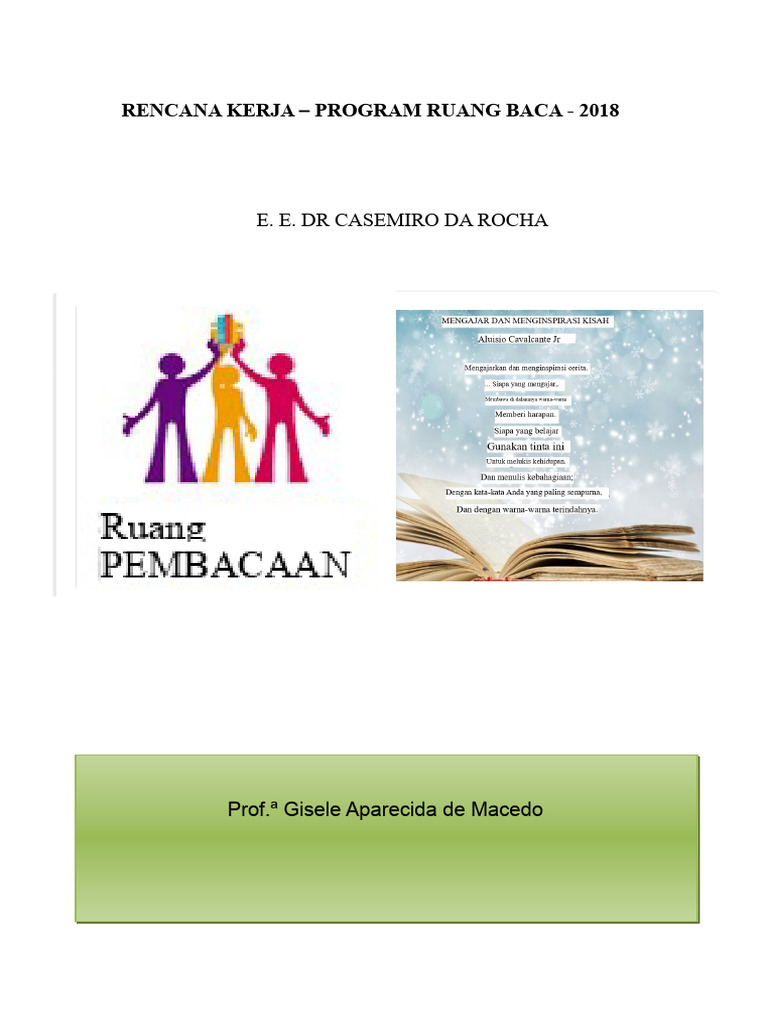 Rencana Kerja Program Ruang Baca 2018 | PDF