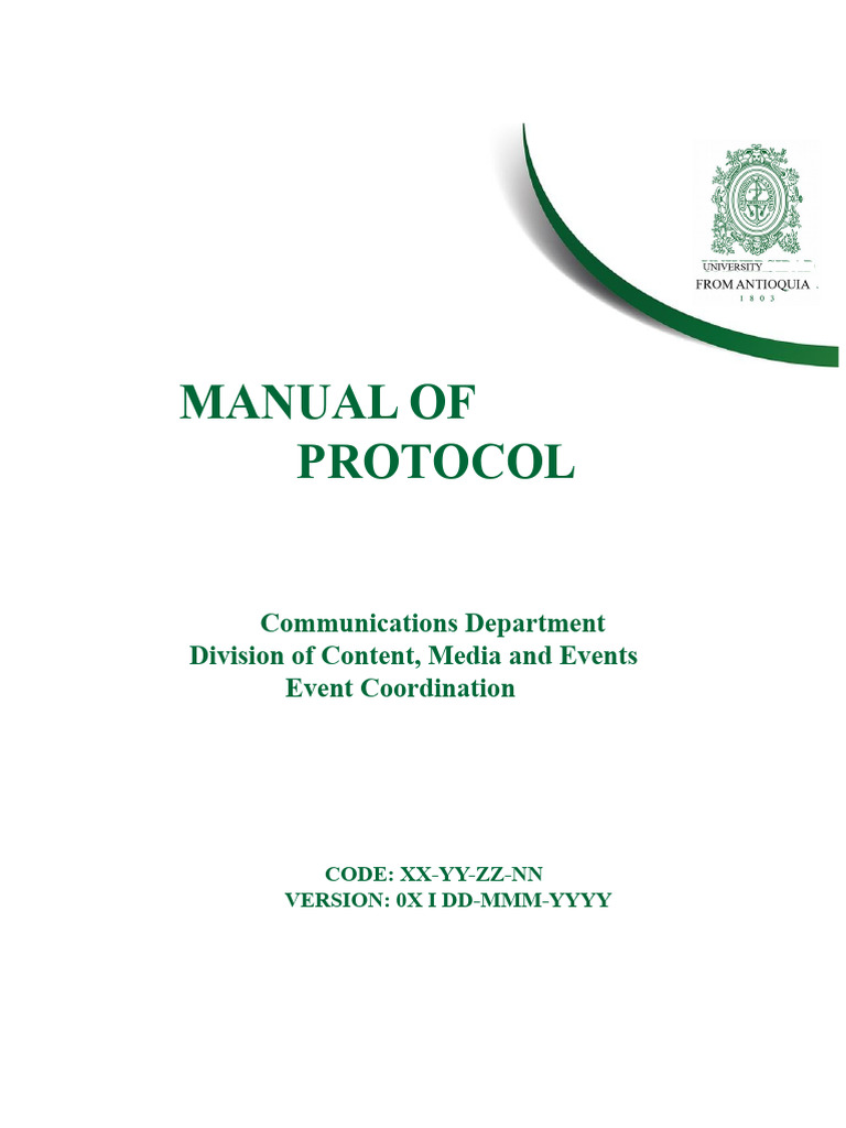 University Event Protocol Manual | PDF | Etiquette