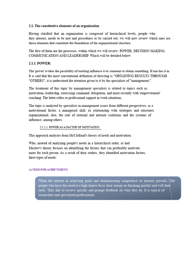 Constitutive Elements of An Organization | PDF | Communication | Leadership