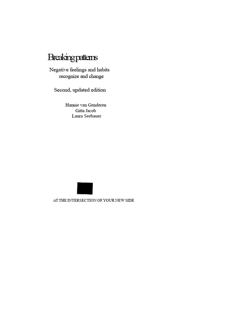 Breaking Patterns: A Schema Therapy Guide | PDF | Psychotherapy | Feeling