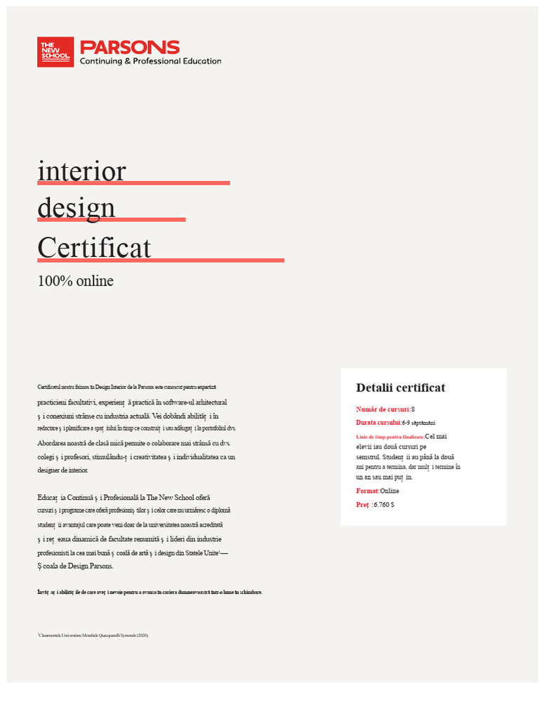 Certificate Brosuri Design Interior | PDF