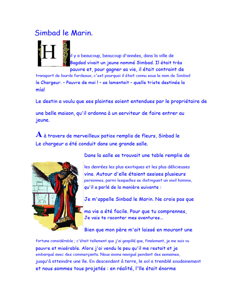 Les aventures de Simbad le Marin | PDF