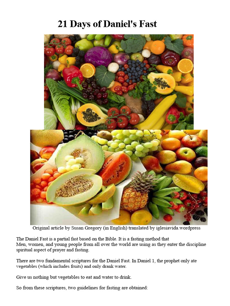 21-Day Daniel Fast Guidelines | PDF | Foods | Baptism