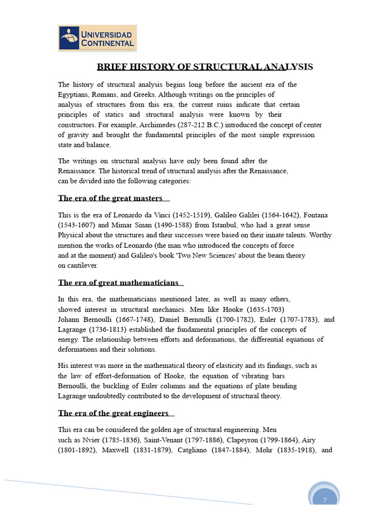 History of Structural Analysis Evolution | PDF | Mathematics ...