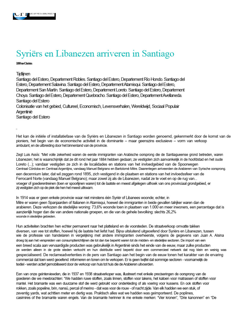 Syriërs en Libanezen Arriveren in Santiago | PDF