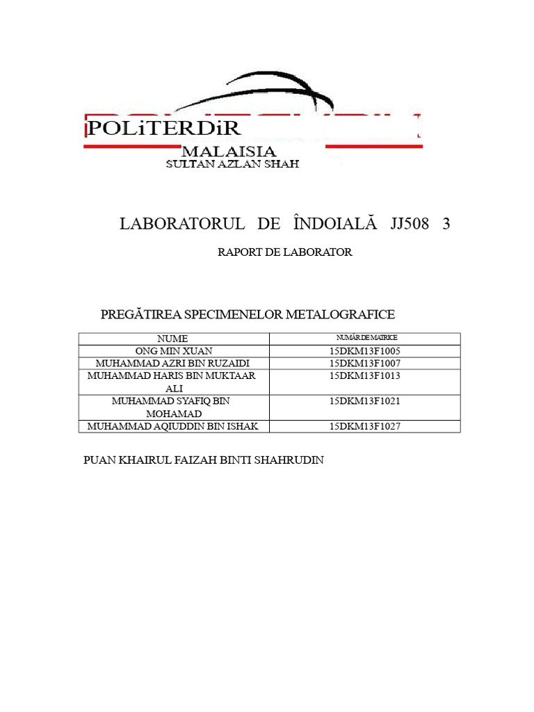 Lab Metal 2 | PDF