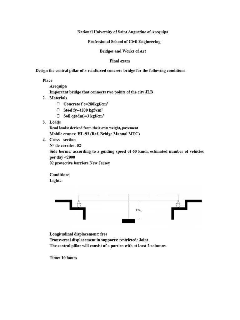 Final Exam Bridges and Structures-1 | PDF
