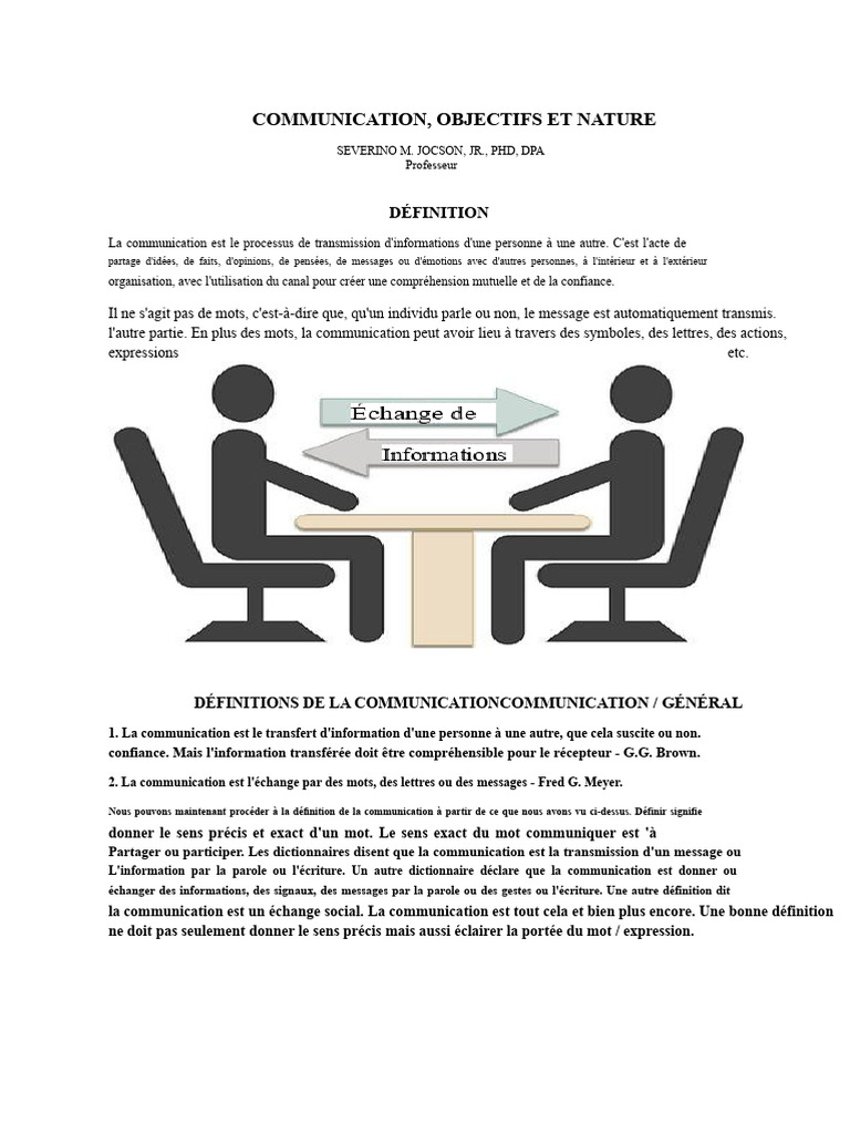 Comprendre la Communication Efficace | PDF | Communication non verbale ...