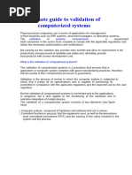 GMP Computer System Validation Guide | PDF | Verification And ...