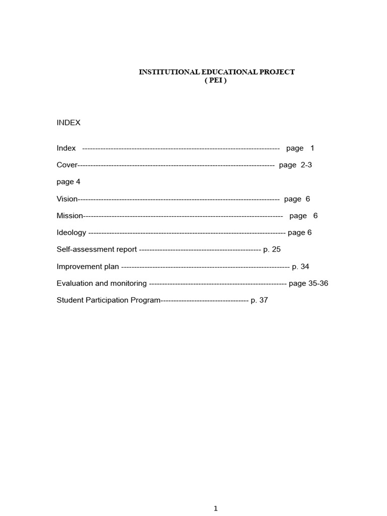 Institutional Educational Project Overview | PDF | Child Development ...
