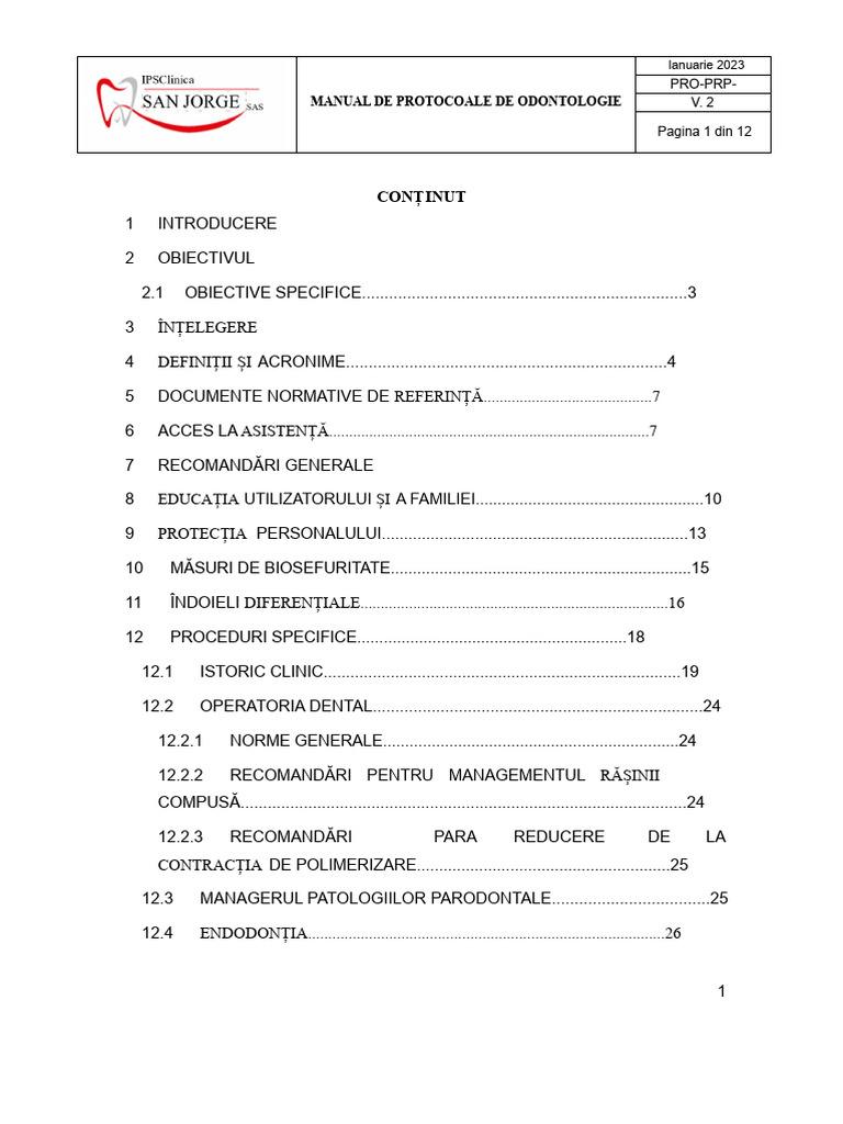 Manual de Protocoale Stomatologie | PDF