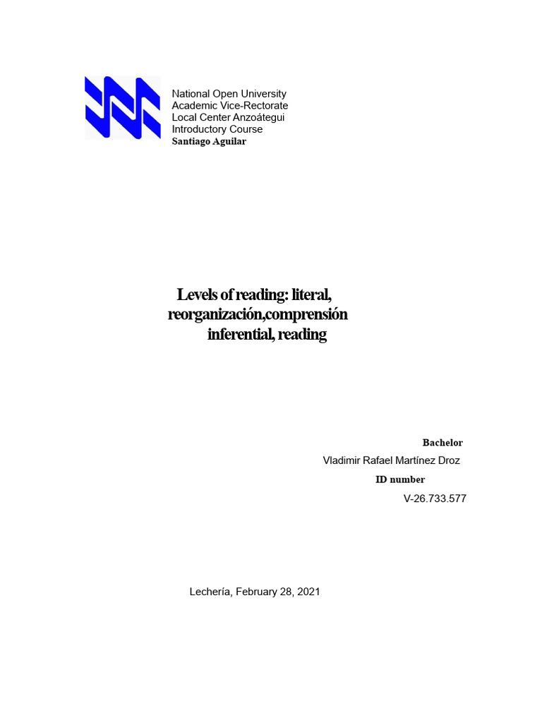 Understanding Reading Levels and Processes | PDF | Inference | Knowledge