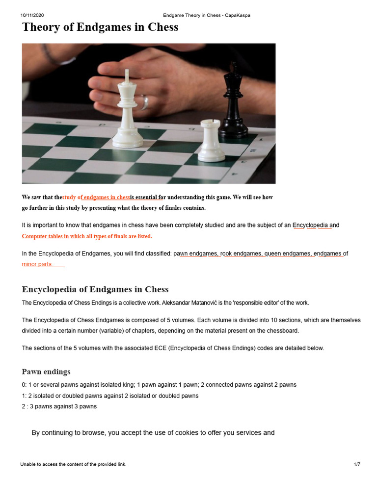 Chess Endgame Theory Overview | PDF | Chess | Board Games