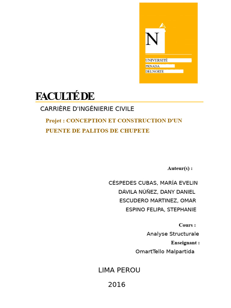 Conception d'un pont en bâtonnets de glace | PDF | Résistance des ...