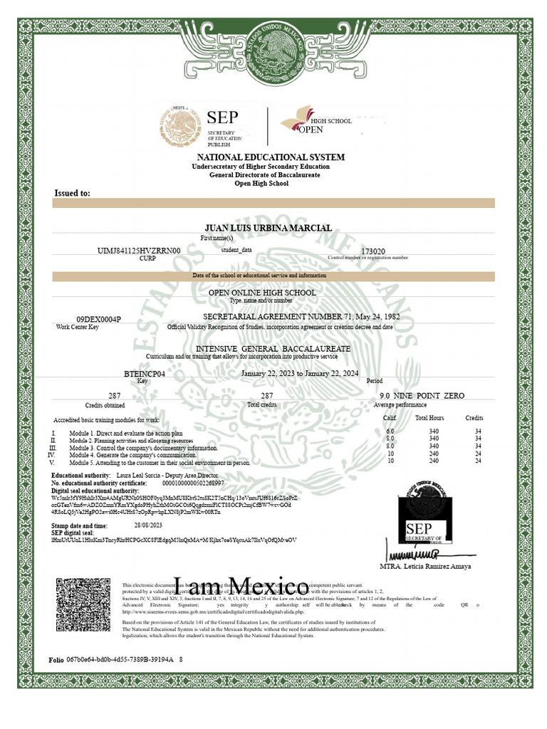 Open Online High School Certificate | PDF
