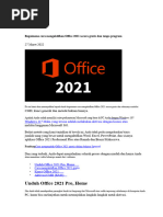 A document detailing the activation of Office 2021 via CMD KMS
