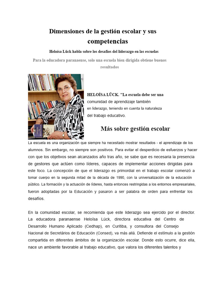 Liderazgo y gestión escolar efectiva | PDF | Aprendizaje | Liderazgo