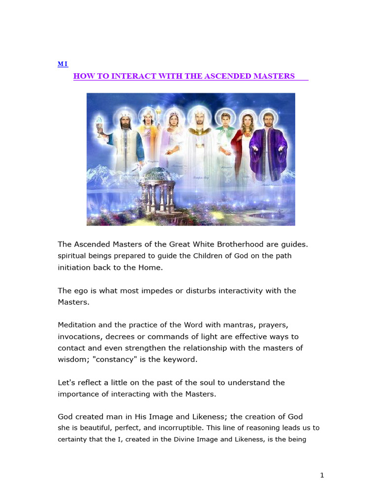 Connect with Ascended Masters Guide | PDF | Soul | Prayer