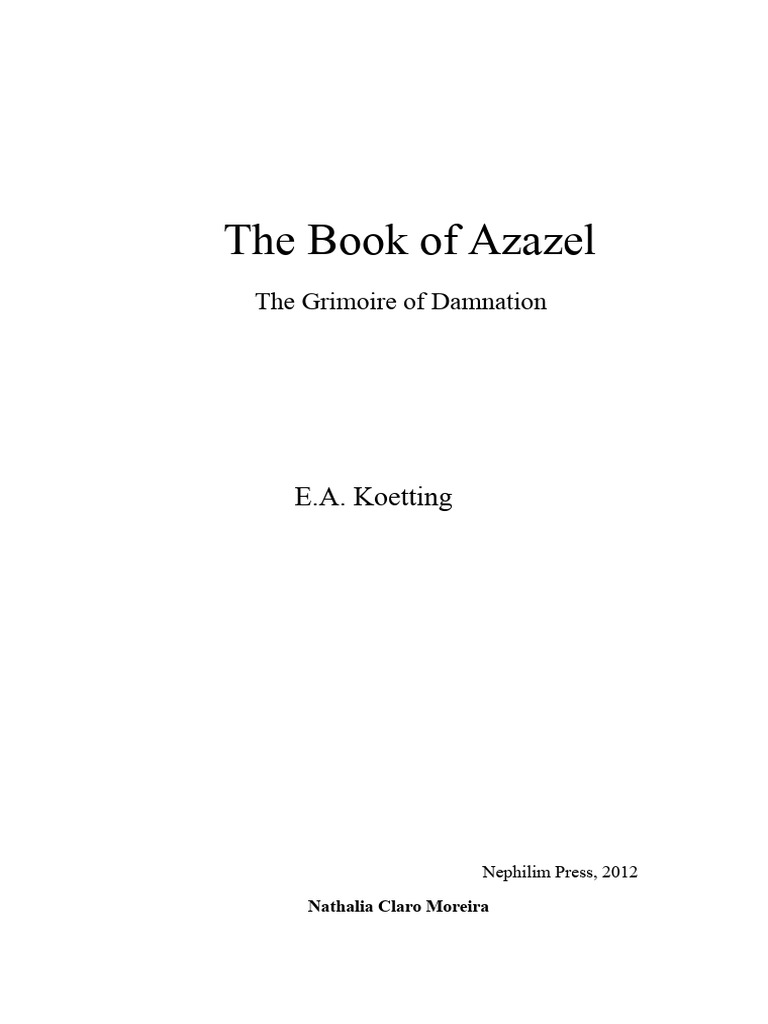 The Book of Azazel: A Grimoire Guide | PDF | Demons | Hell