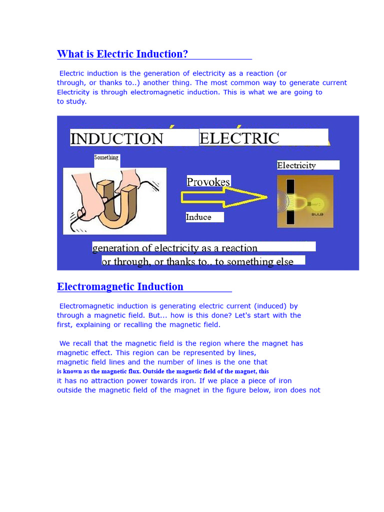 Understanding Electric Induction | PDF | Electromagnetic Induction ...