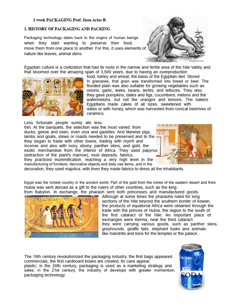 History and Science of Packaging | PDF | Ancient Egypt | Pallet