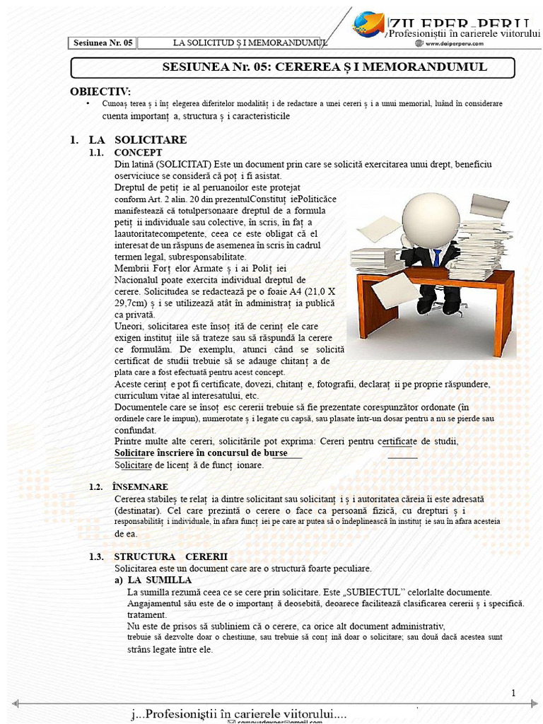S5 - Cererea Și Memoriul | PDF