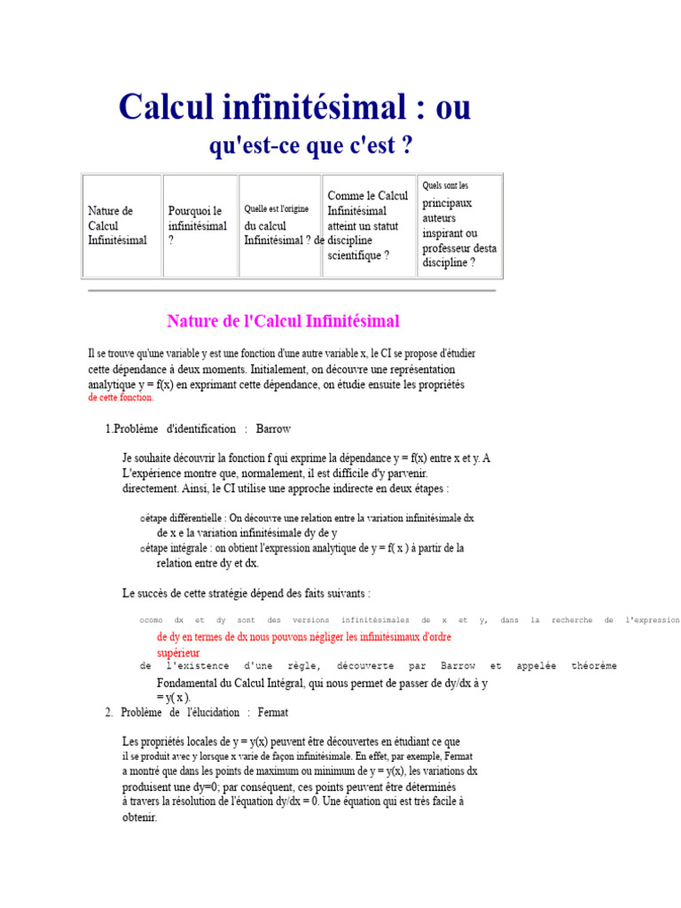 Introduction au Calcul Infinitésimal | PDF | Calcul | Mathématiques