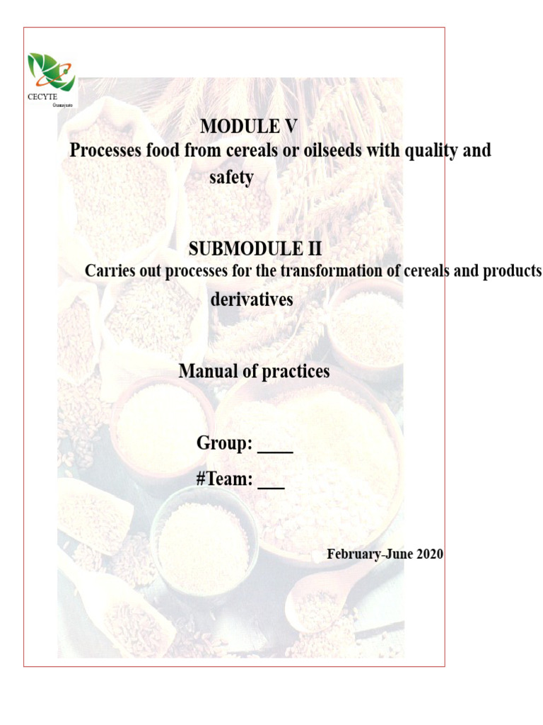 cereal manual 2020 | PDF | Honey | Spoon
