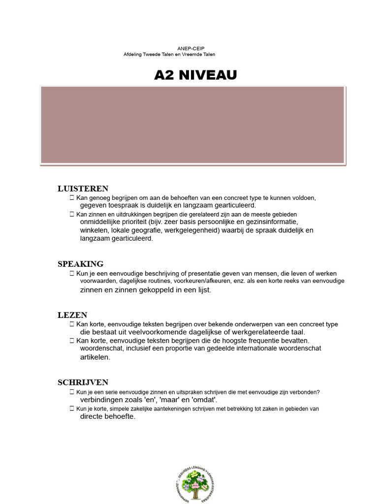 A2 Niveau | PDF