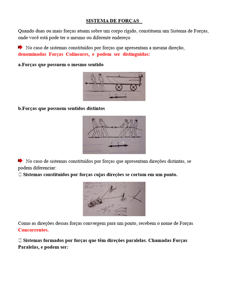 Sistema de Forças: Resultantes e Equilíbrio | PDF | Vetor euclidiano ...