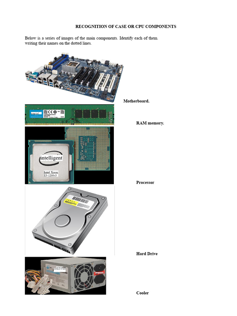 Identifying CPU Components and Maintenance | PDF