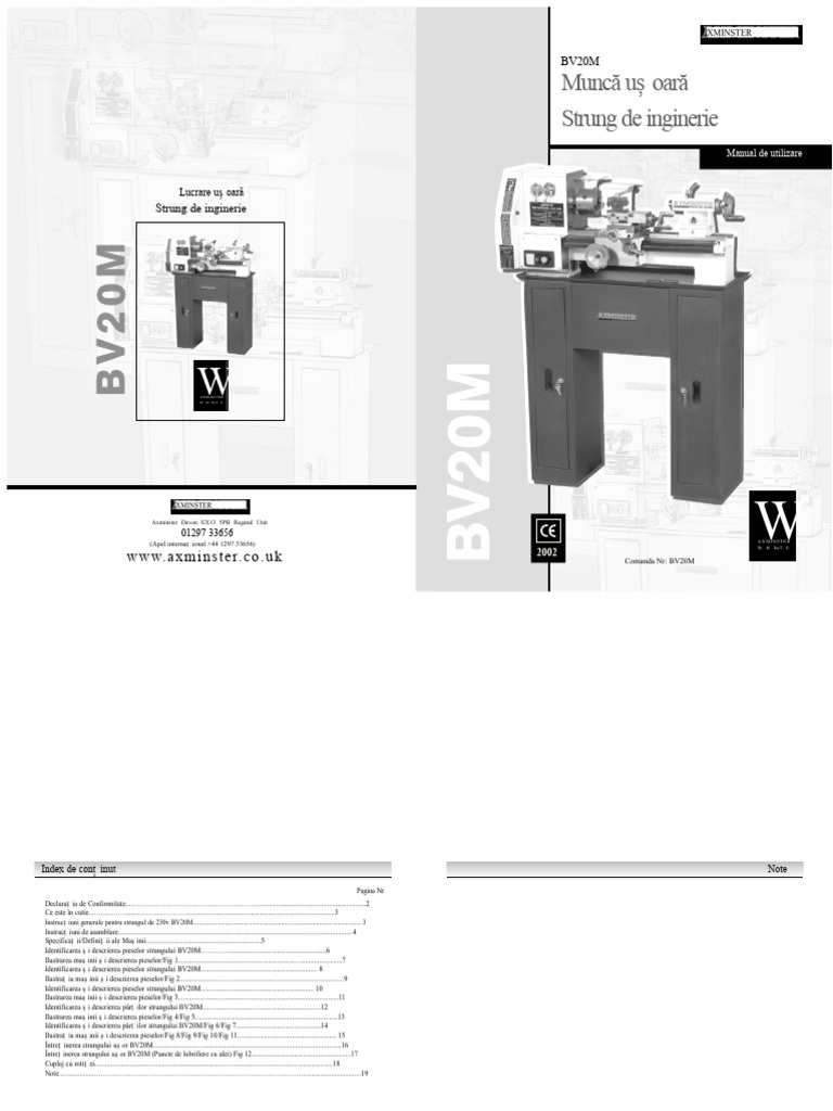Manual Bv20m | PDF