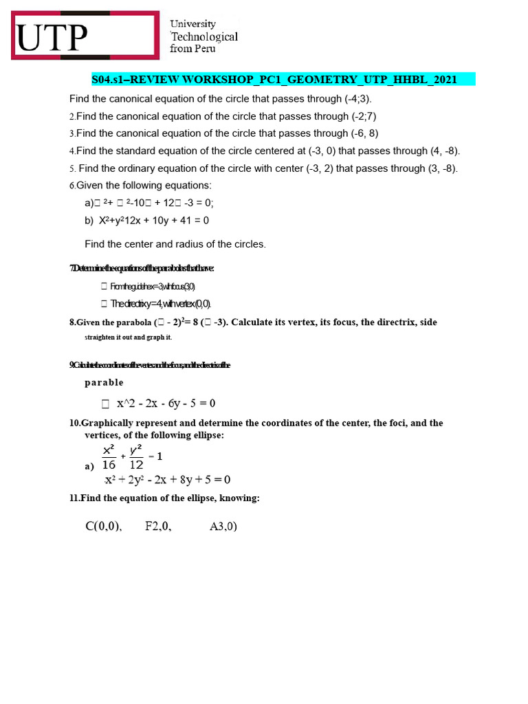 s04.s1 - Geometry Review Workshop Utp HHBL 2021 | PDF