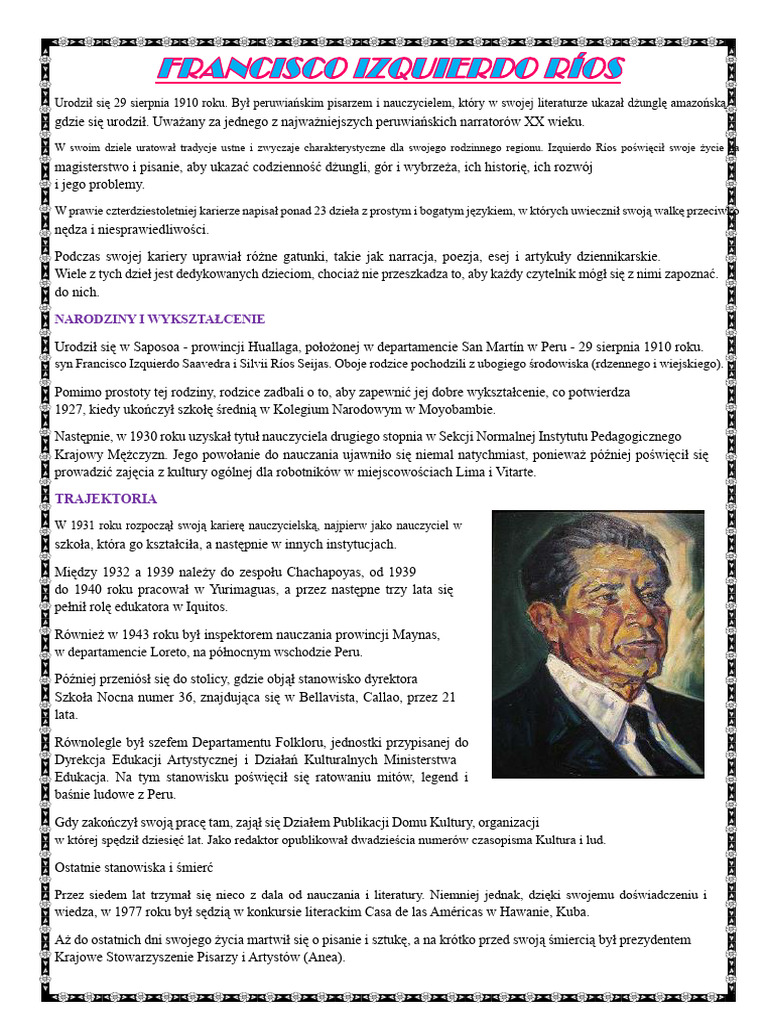 Francisco Izquierdo Ríos Bio | PDF