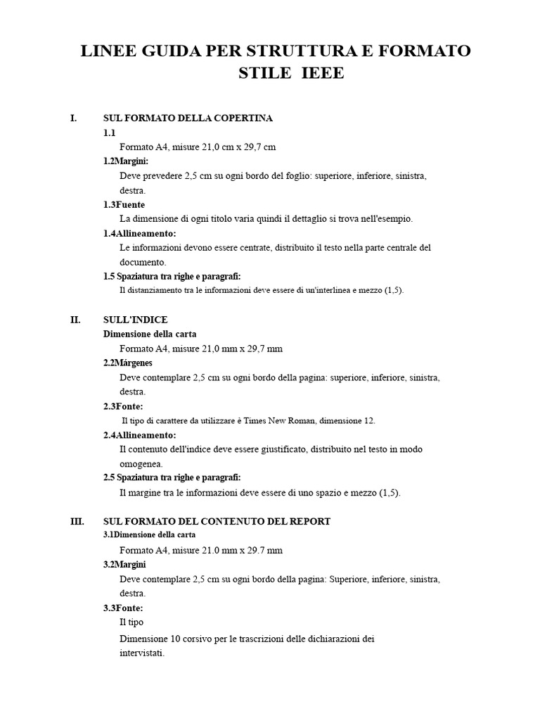 Linee Guida Stile IEEE | PDF