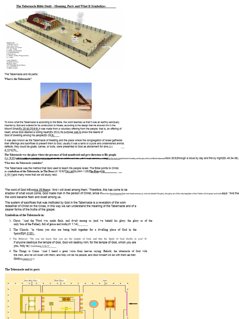 The Tabernacle Bible Study | PDF | Tabernacle | Ark Of The Covenant