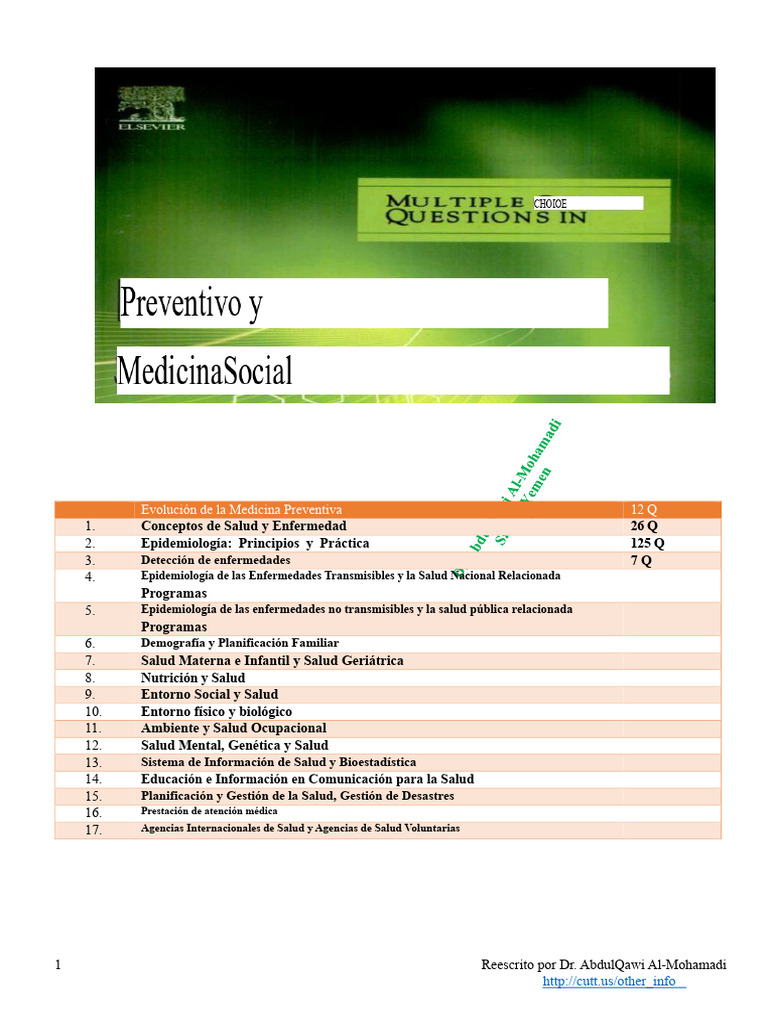 Medicina Preventiva y Epidemiología | PDF | Epidemiología | Epidemias