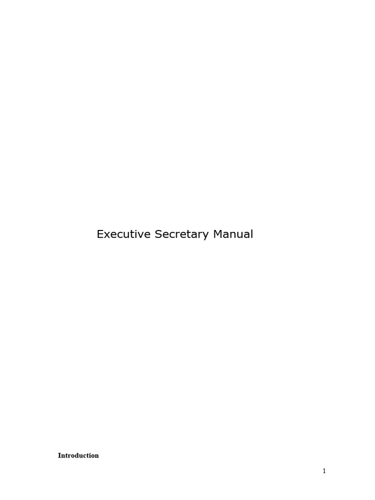 Executive Secretary Performance Guide | PDF | Hierarchy | Trousers