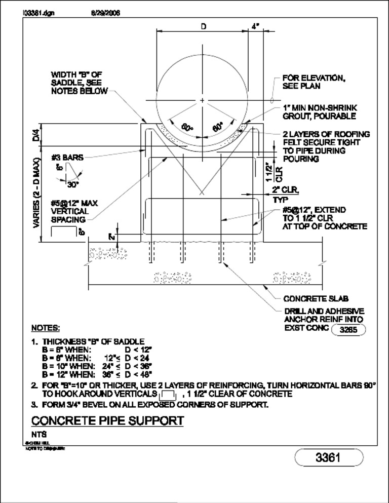 Concrete Pipe Support | PDF